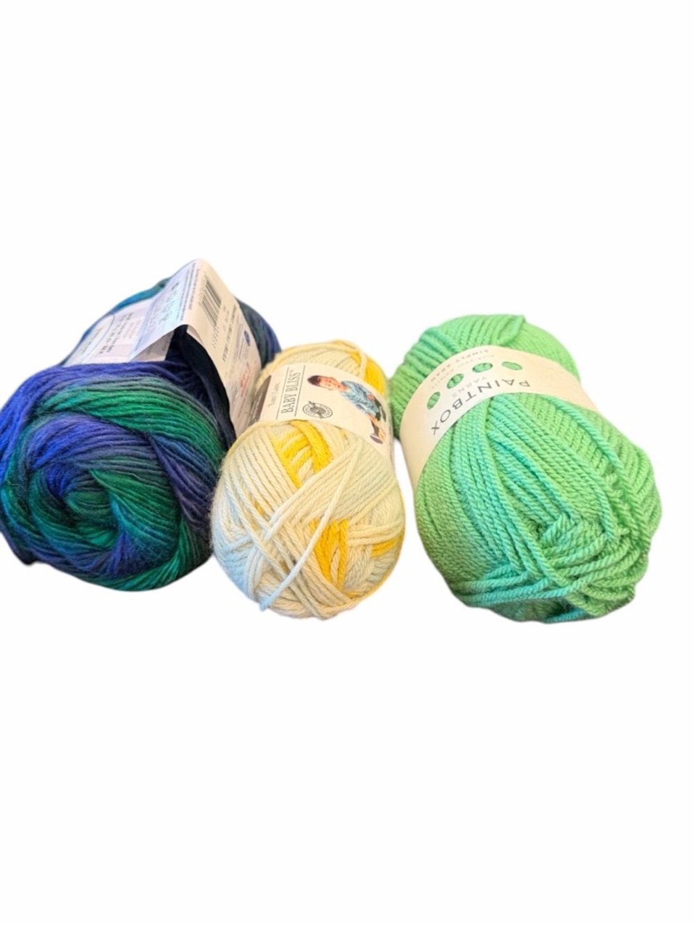 Mixed Lot Of 3 Yarn Skeins‎ New Vintage Colorful Paintbox Baby Bliss Red Heart